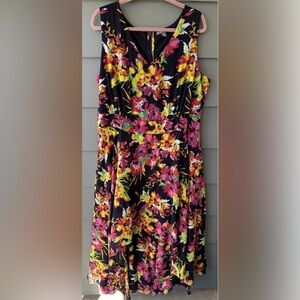 Jessica London 20w Dress Navy Blue Floral